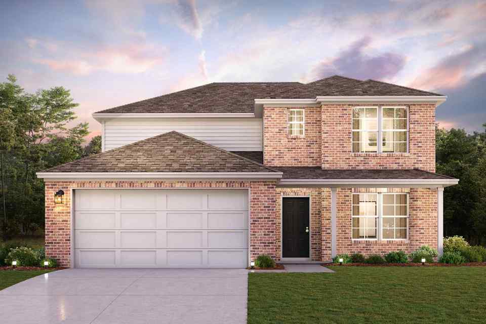 A house with a garage.