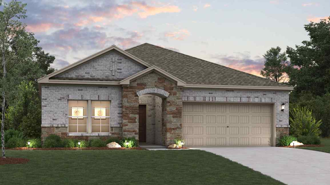 A house with a garage.