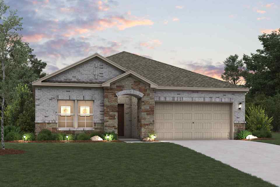 A house with a garage.