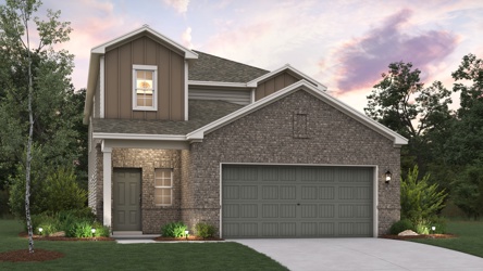 A house with a garage.