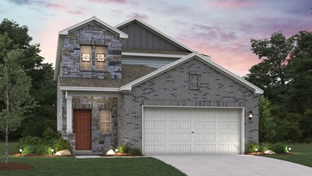 A house with a garage.