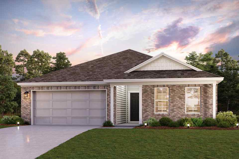A house with a garage.