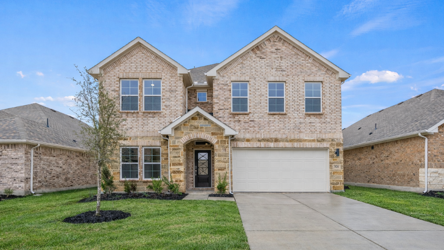 A large brick house.