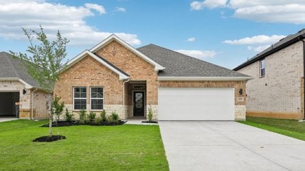 A house with a driveway.