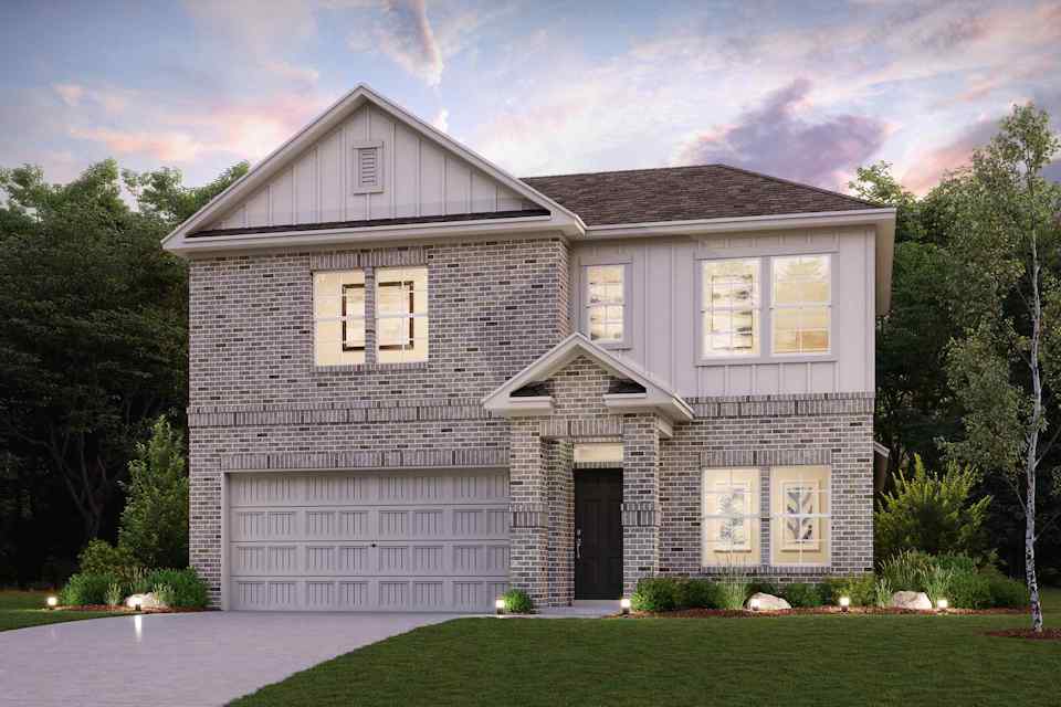 A house with a garage.