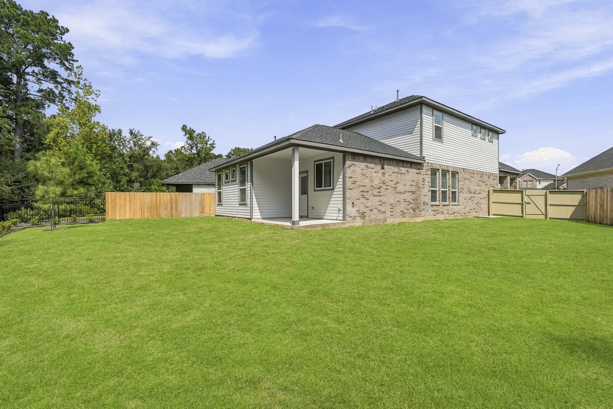 A house with a large yard.
