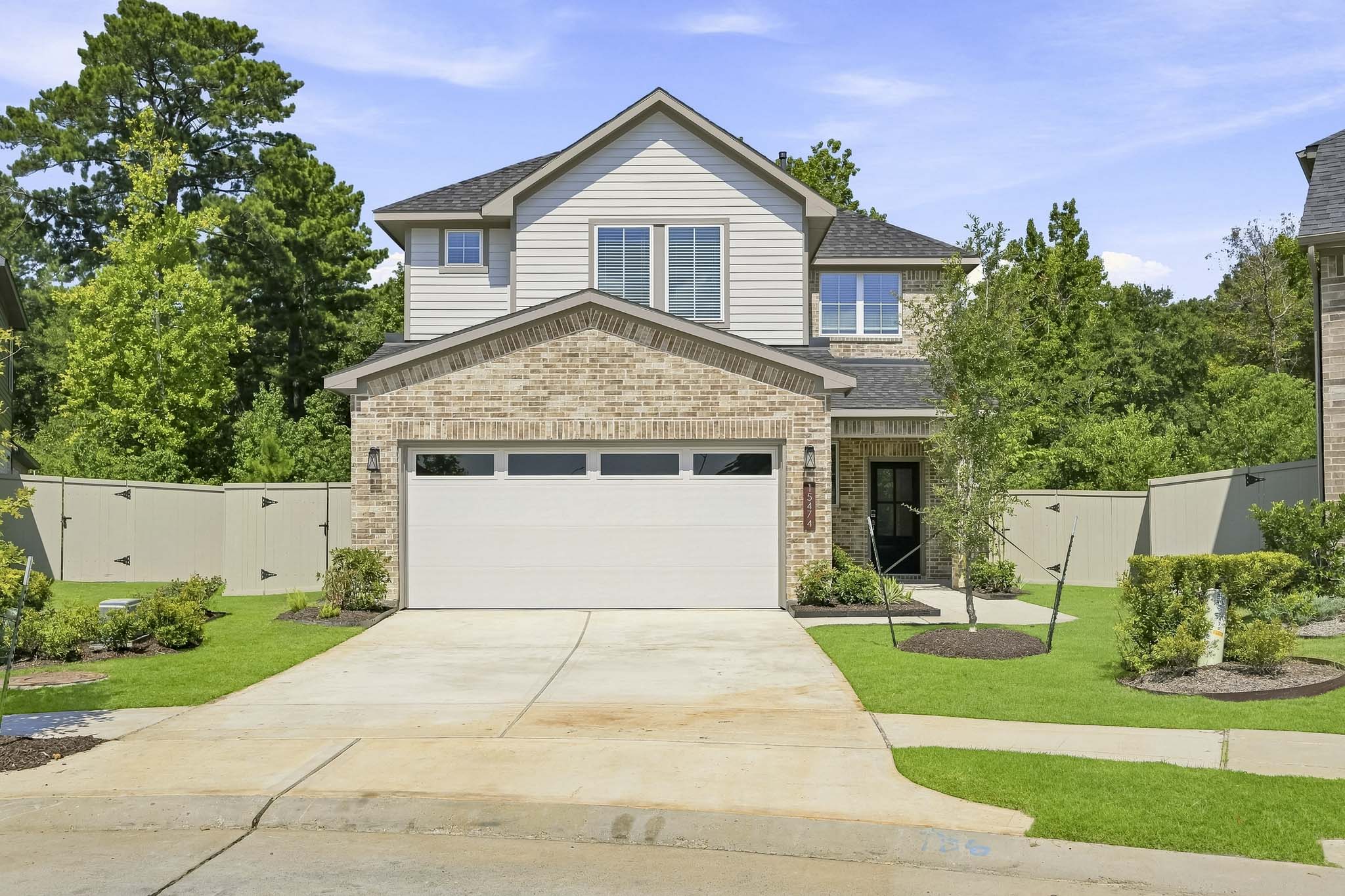 A house with a garage.