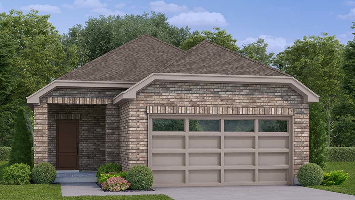 A house with a garage.