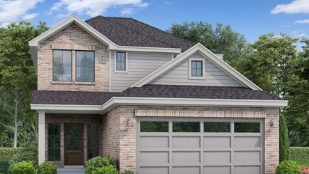 A house with a garage.