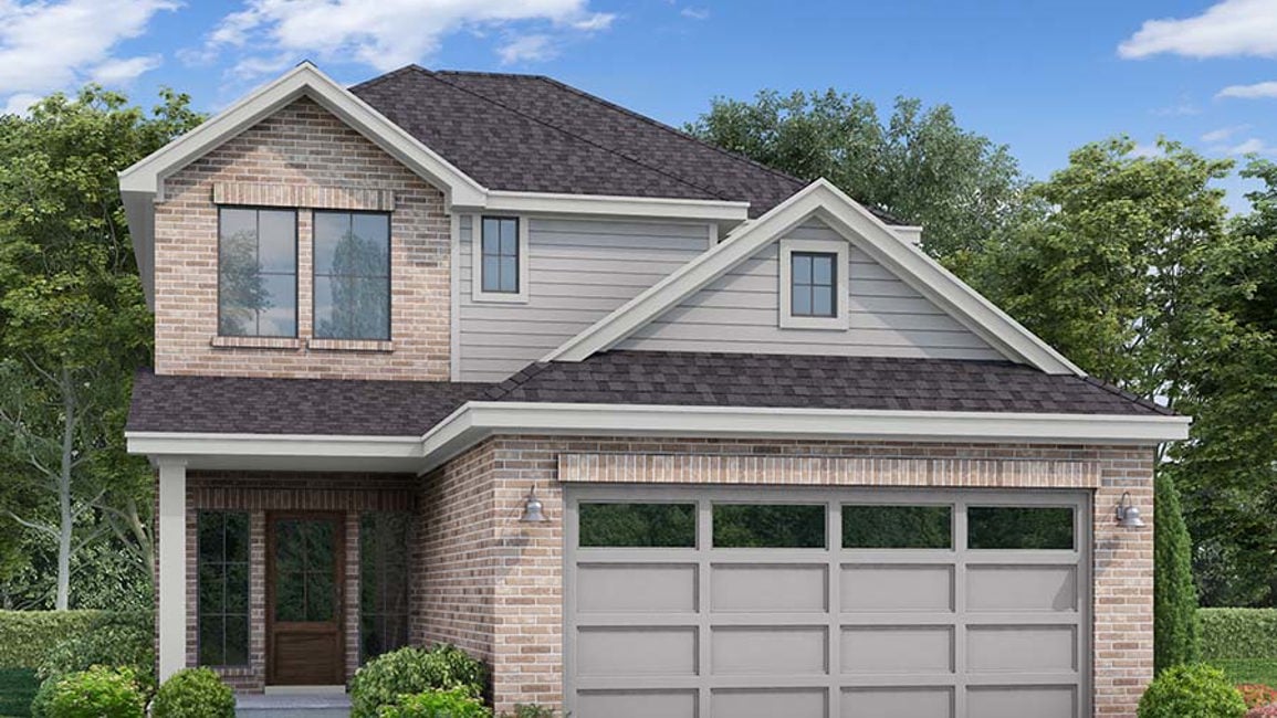 A house with a garage.