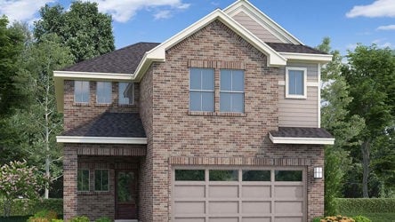 A large brick house.