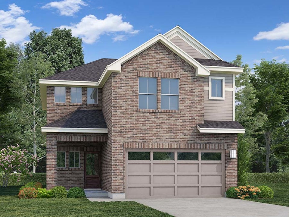 A large brick house.