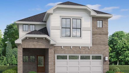 A house with a garage.