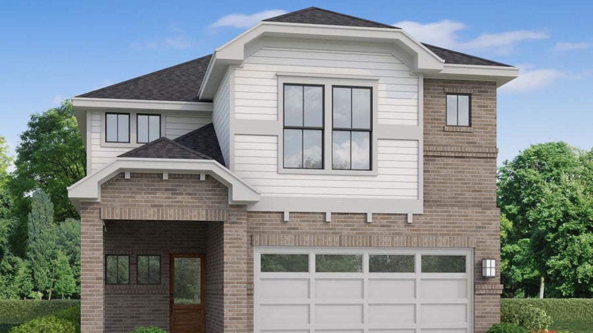 A house with a garage.