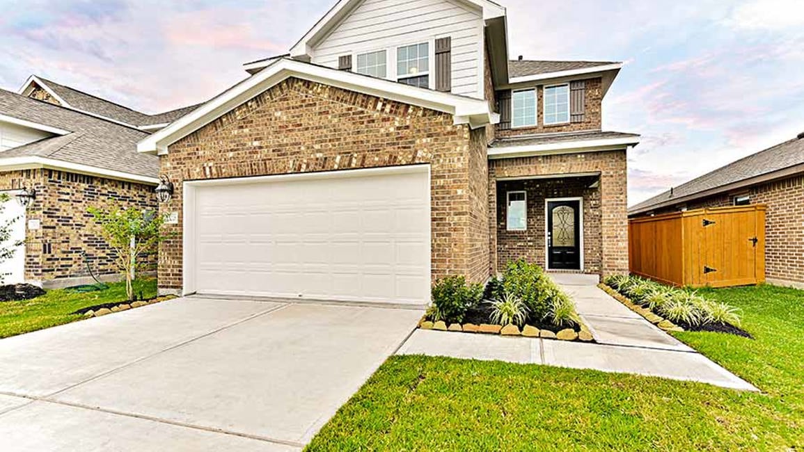A house with a garage.