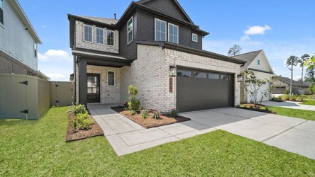 A house with a driveway.