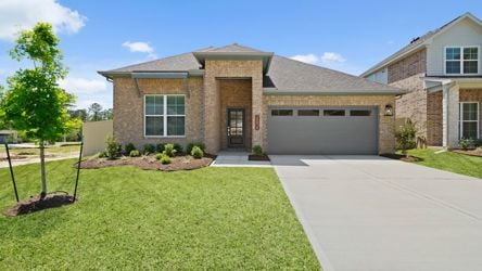 A house with a driveway.