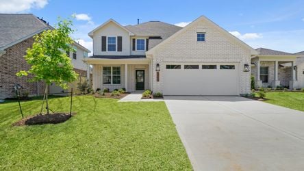 A house with a driveway.