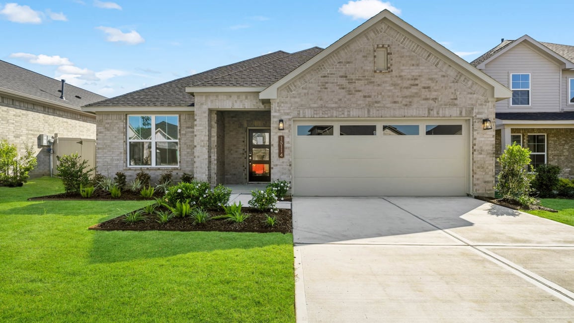 A house with a garage.