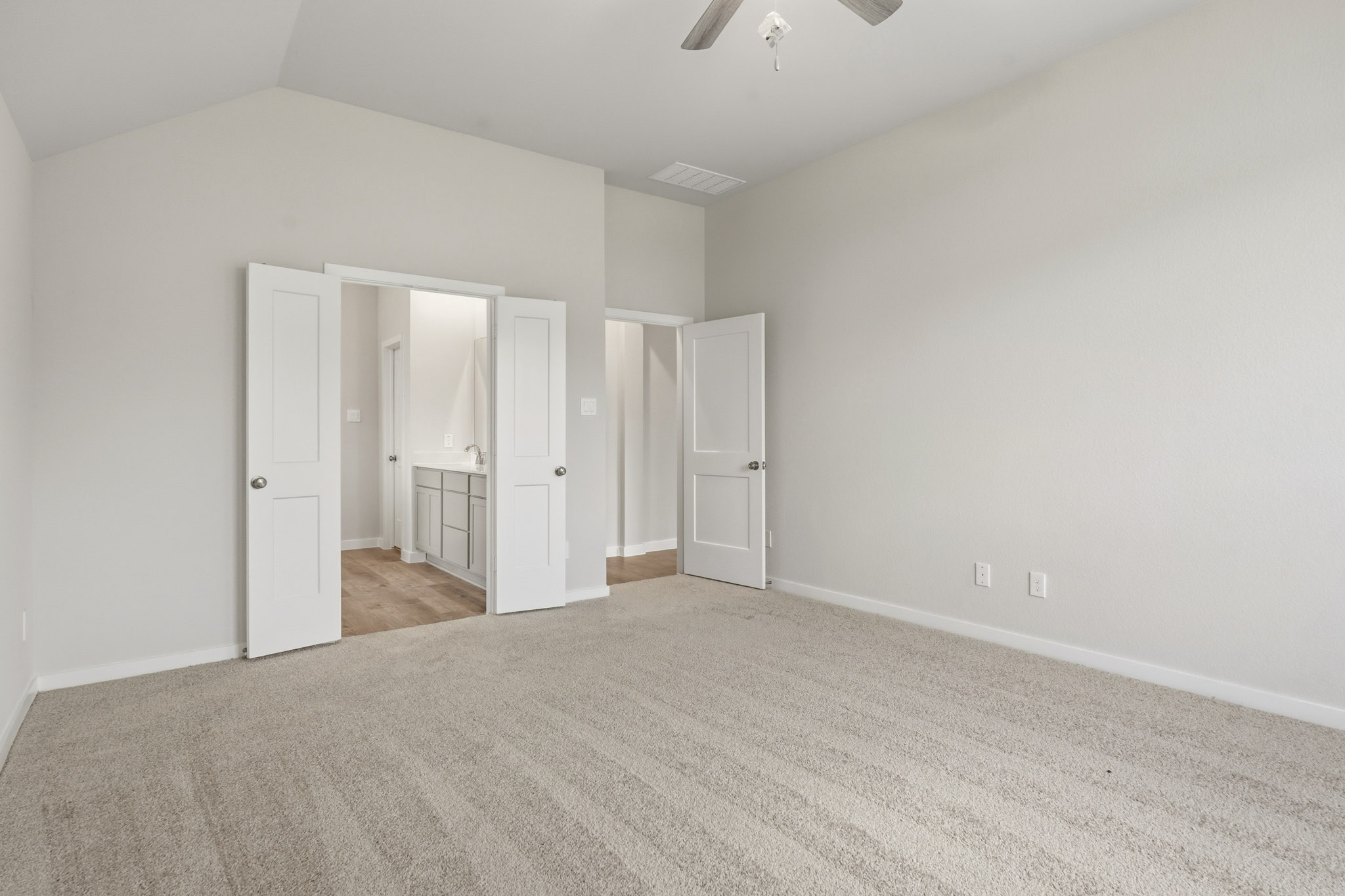 A room with white walls.