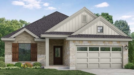 A house with a garage.