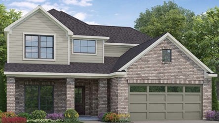 A house with a garage.