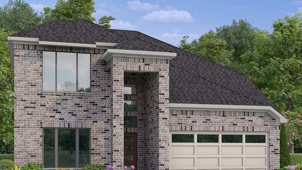 A house with a garage.