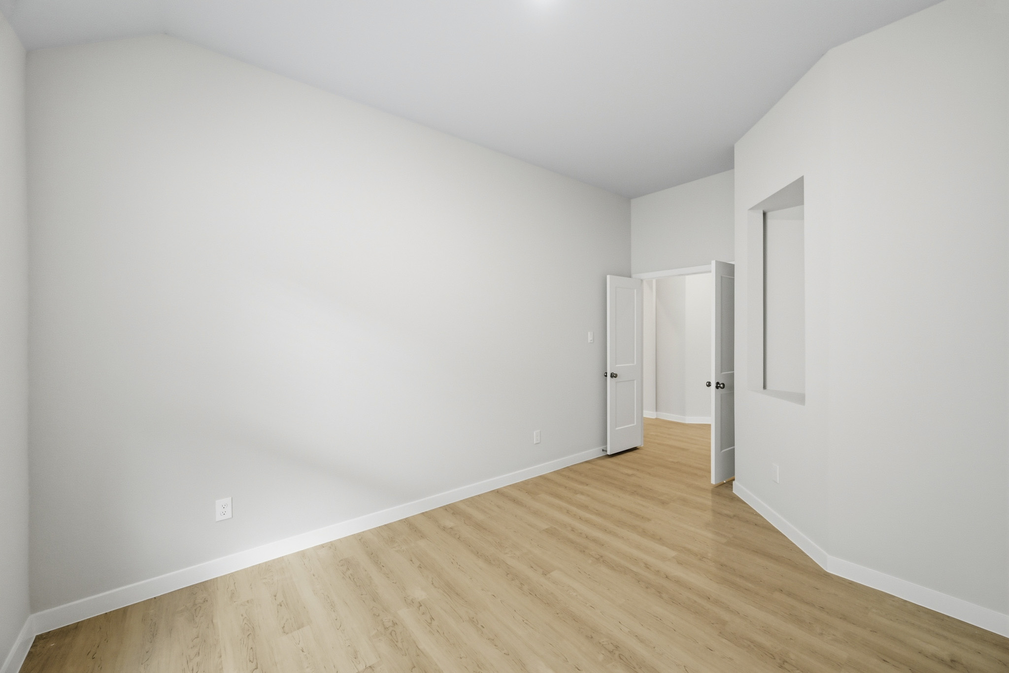 A room with white walls.