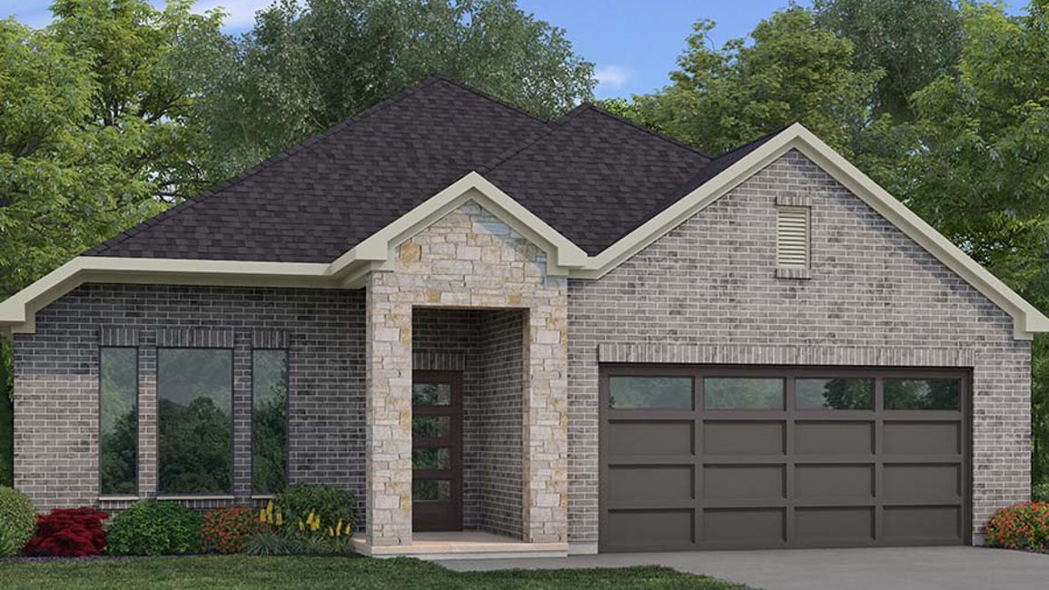 A house with a garage.