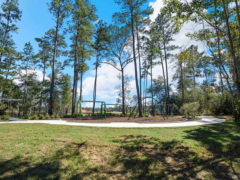 A park with trees.