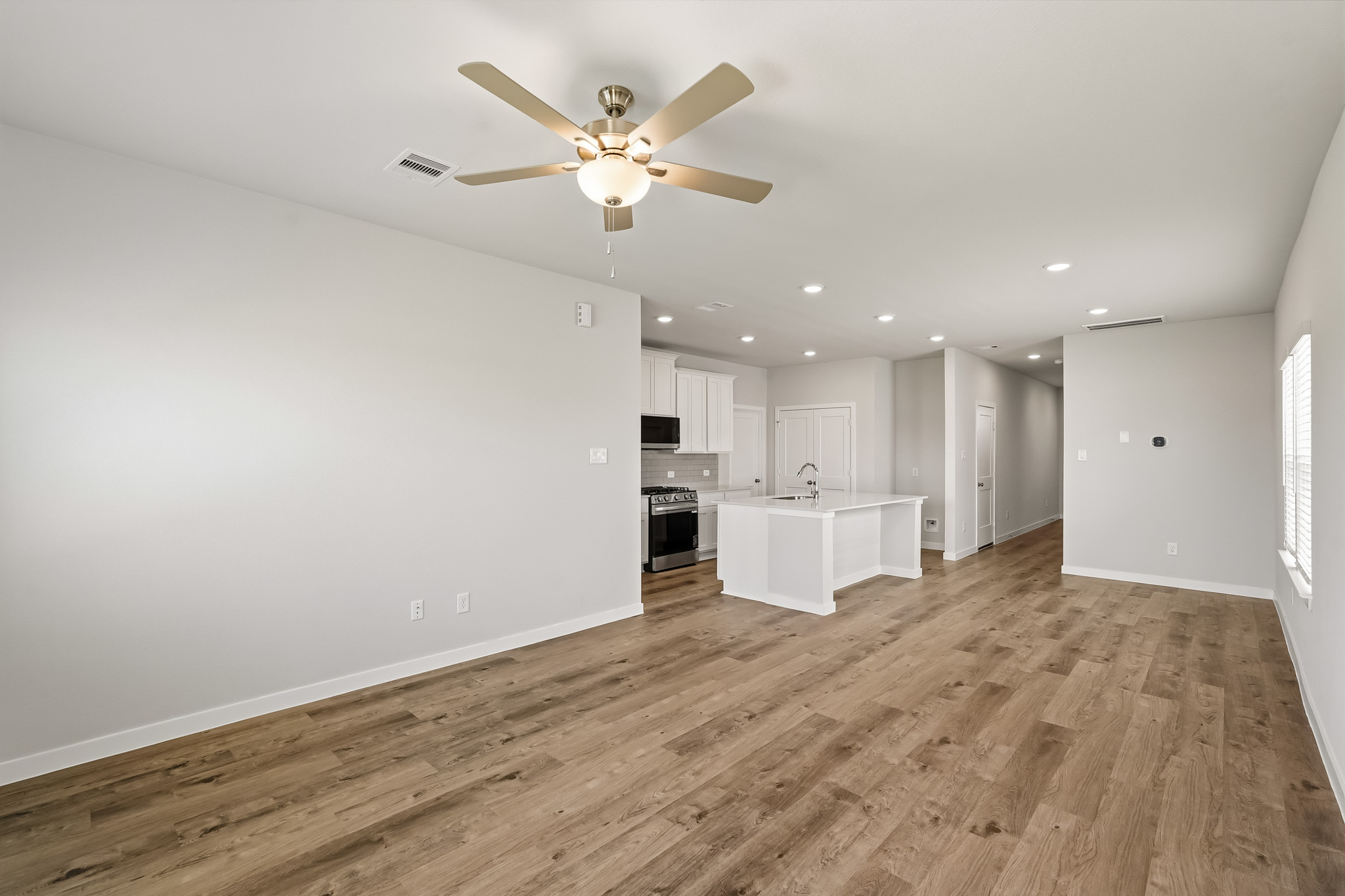 A large empty kitchen.