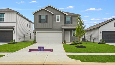 A house with a driveway.