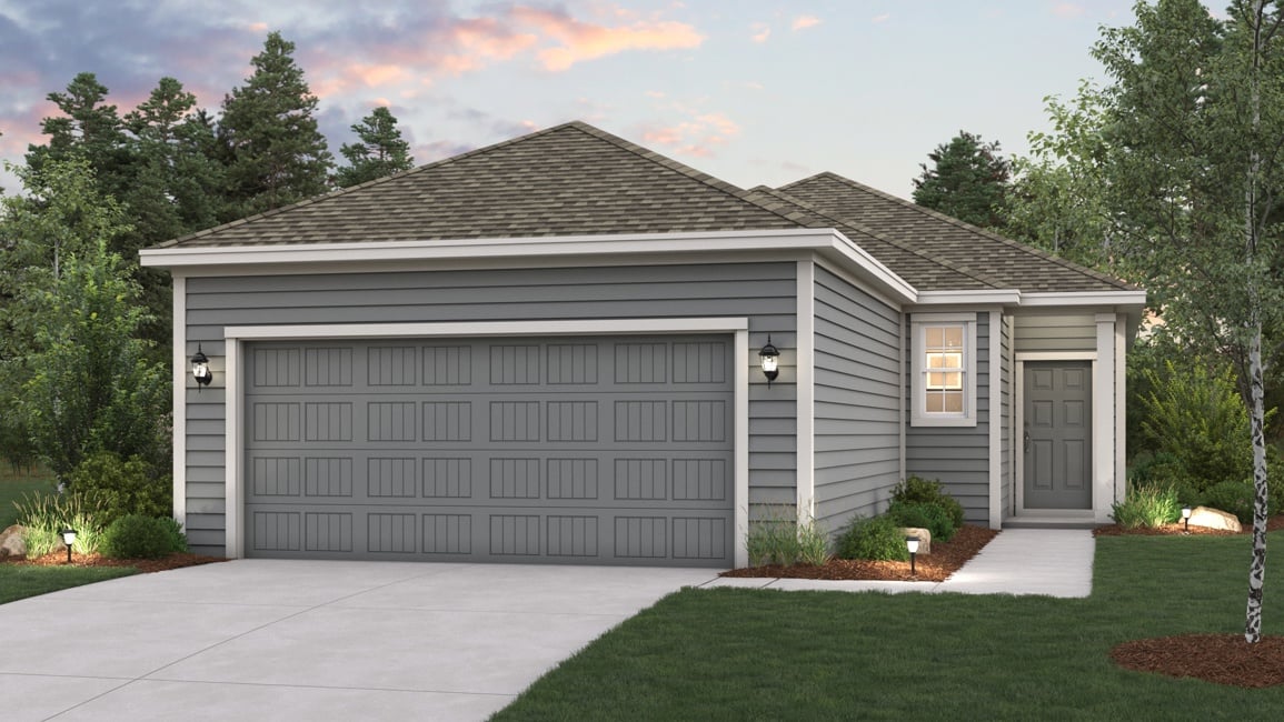 A house with a garage.