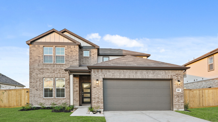 A house with a garage.