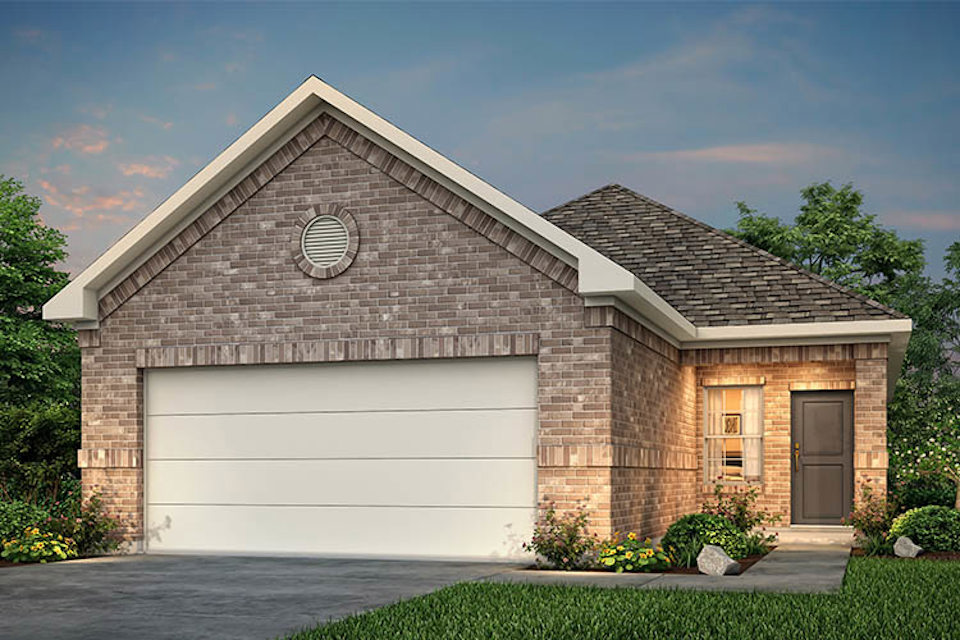 A house with a garage.