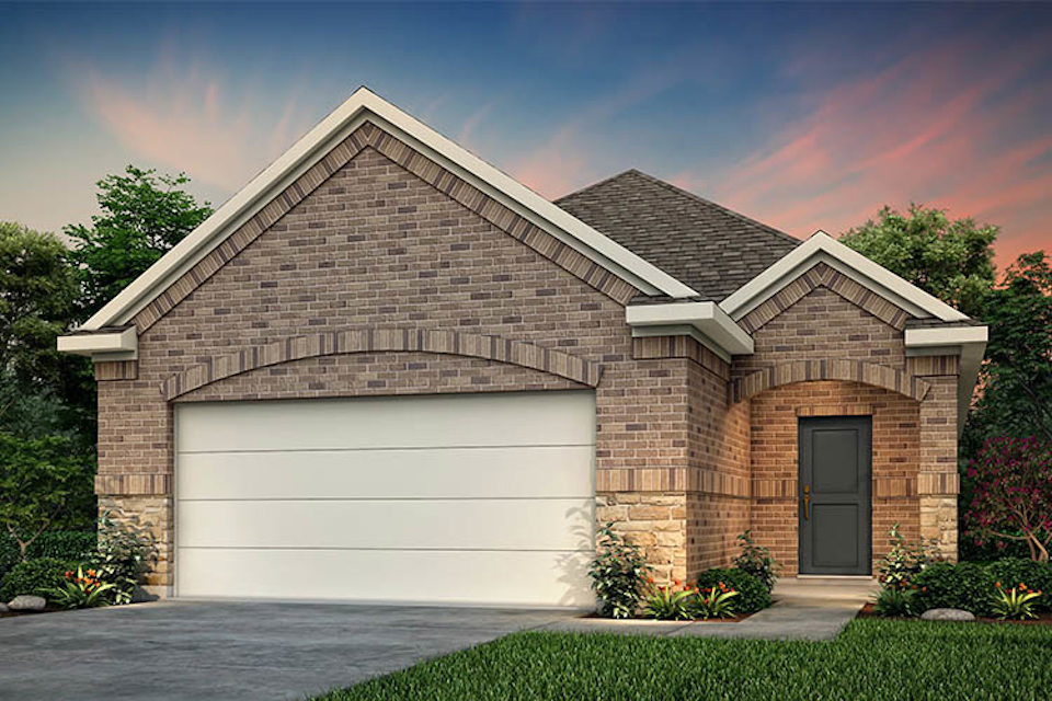 A house with a garage.