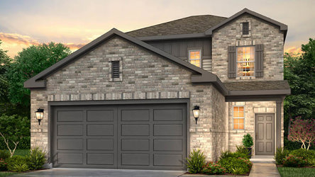 A house with a garage.