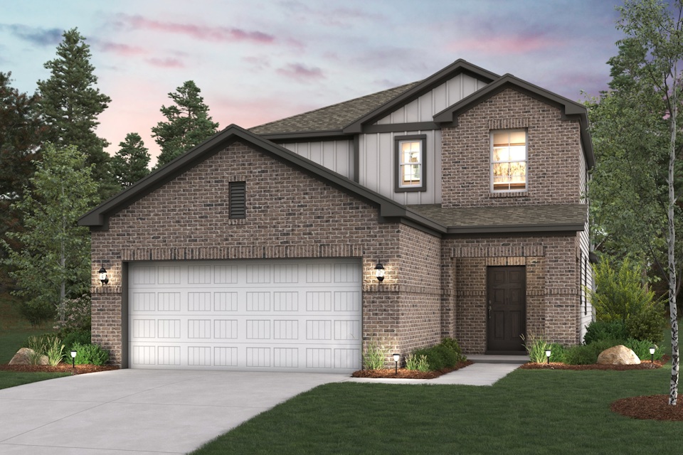 A house with a garage.