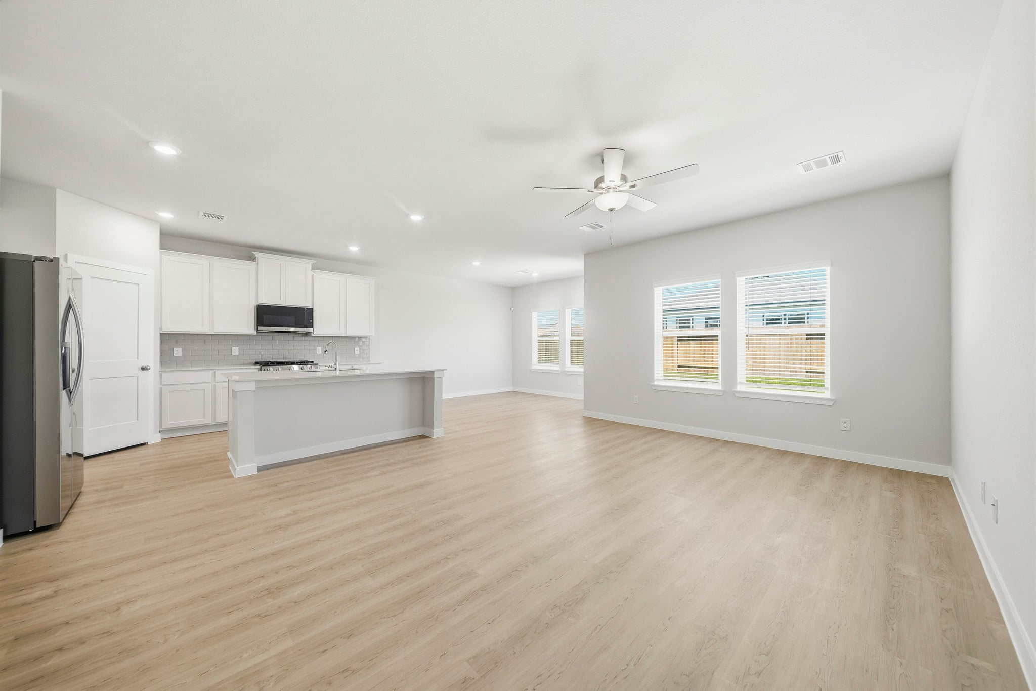 A large empty kitchen.