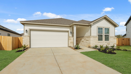 A house with a garage.
