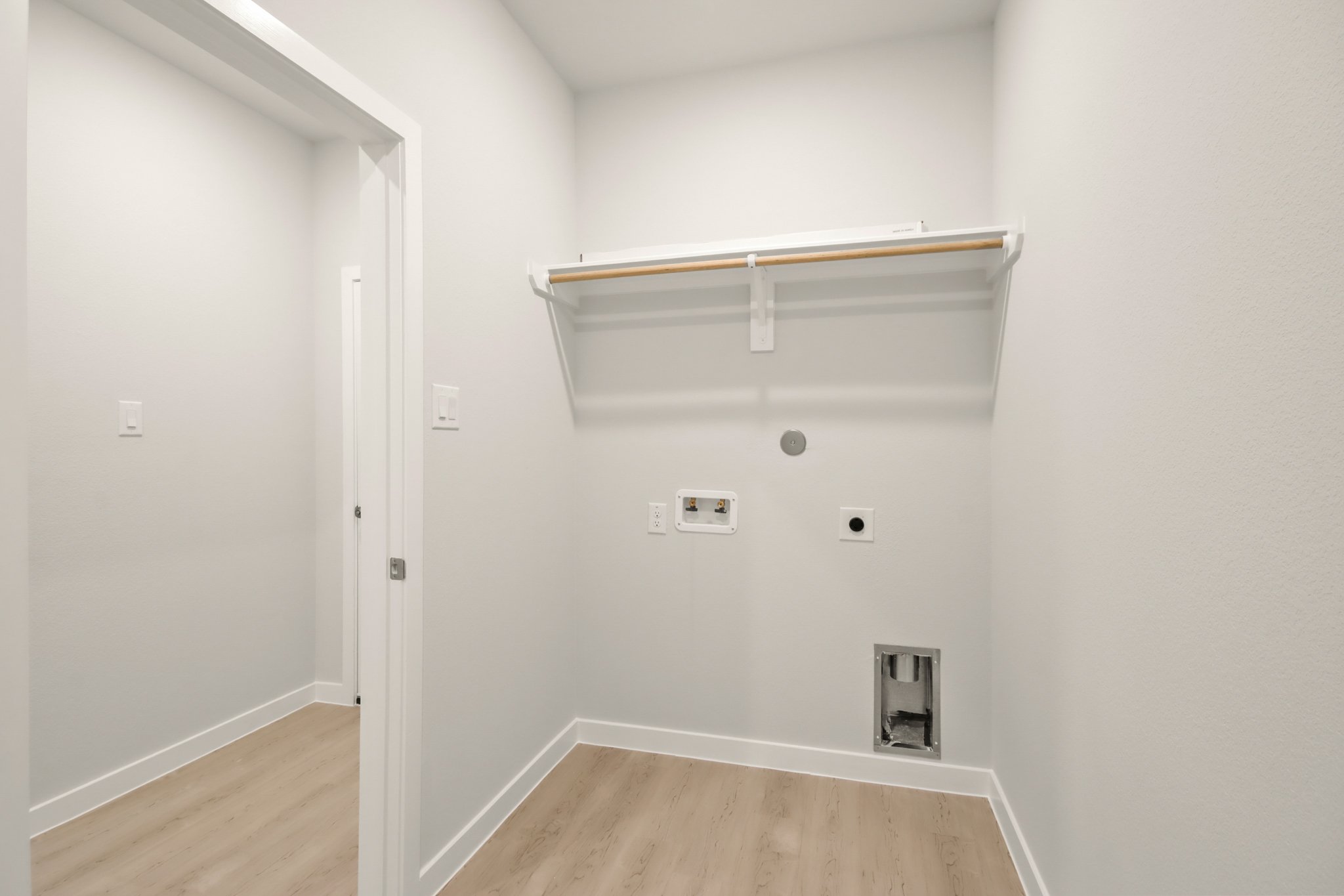 A room with white walls.