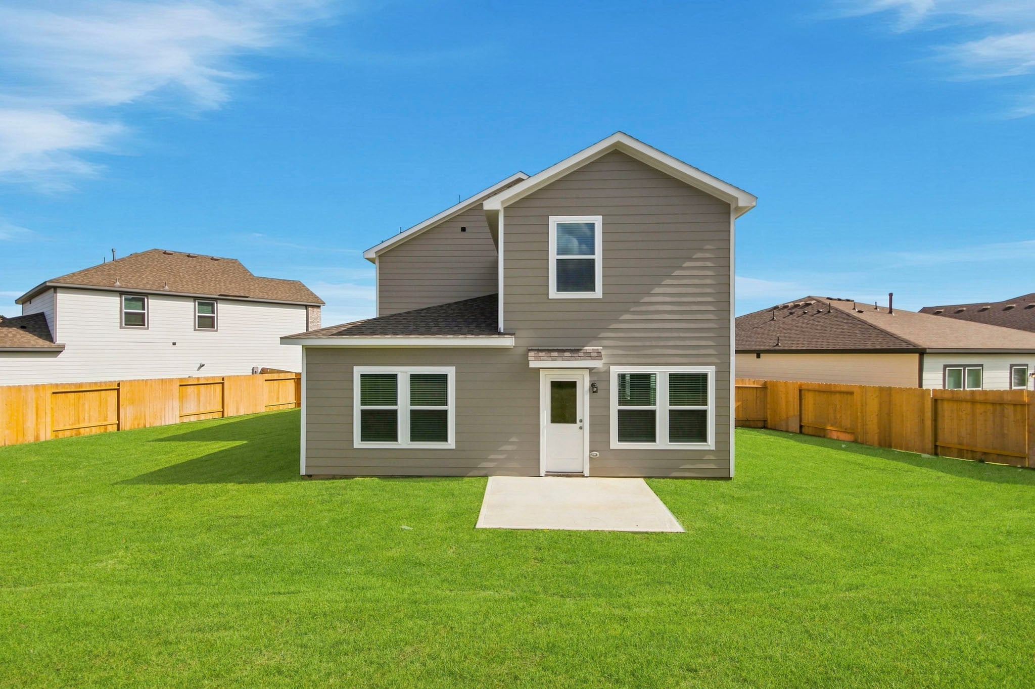 A house with a yard.