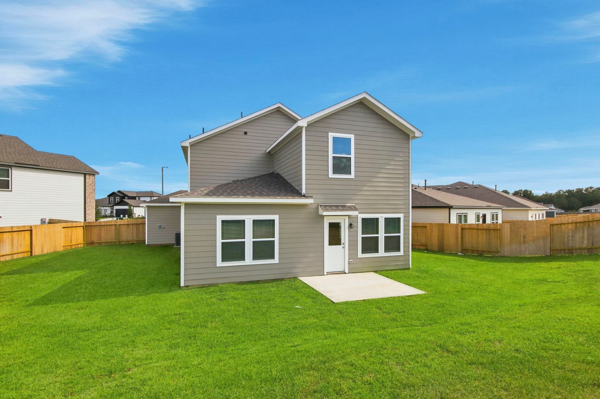 A house with a fence around it.