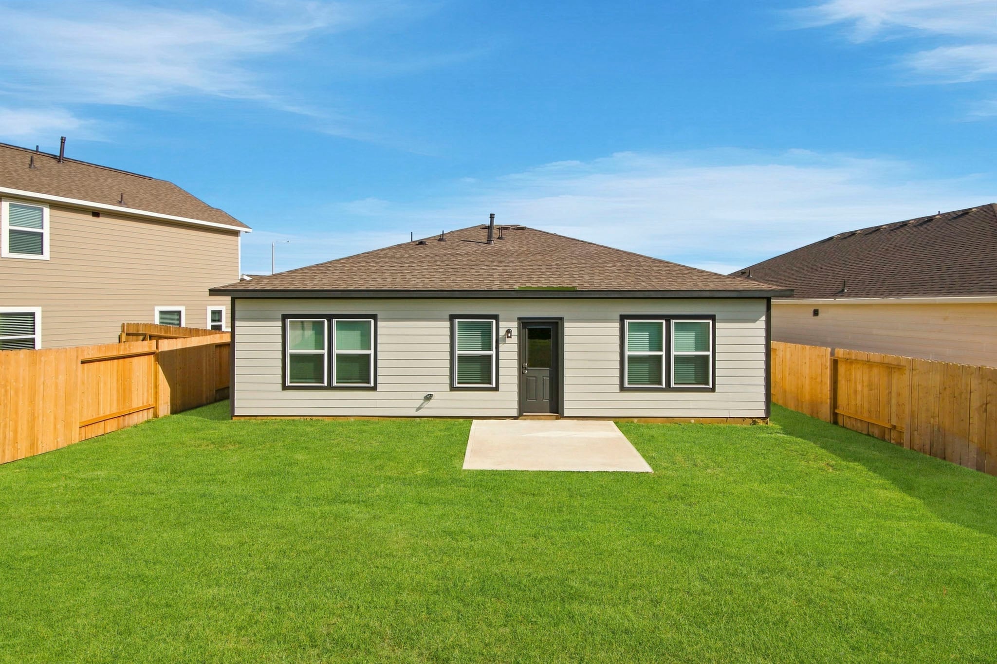 A house with a yard.