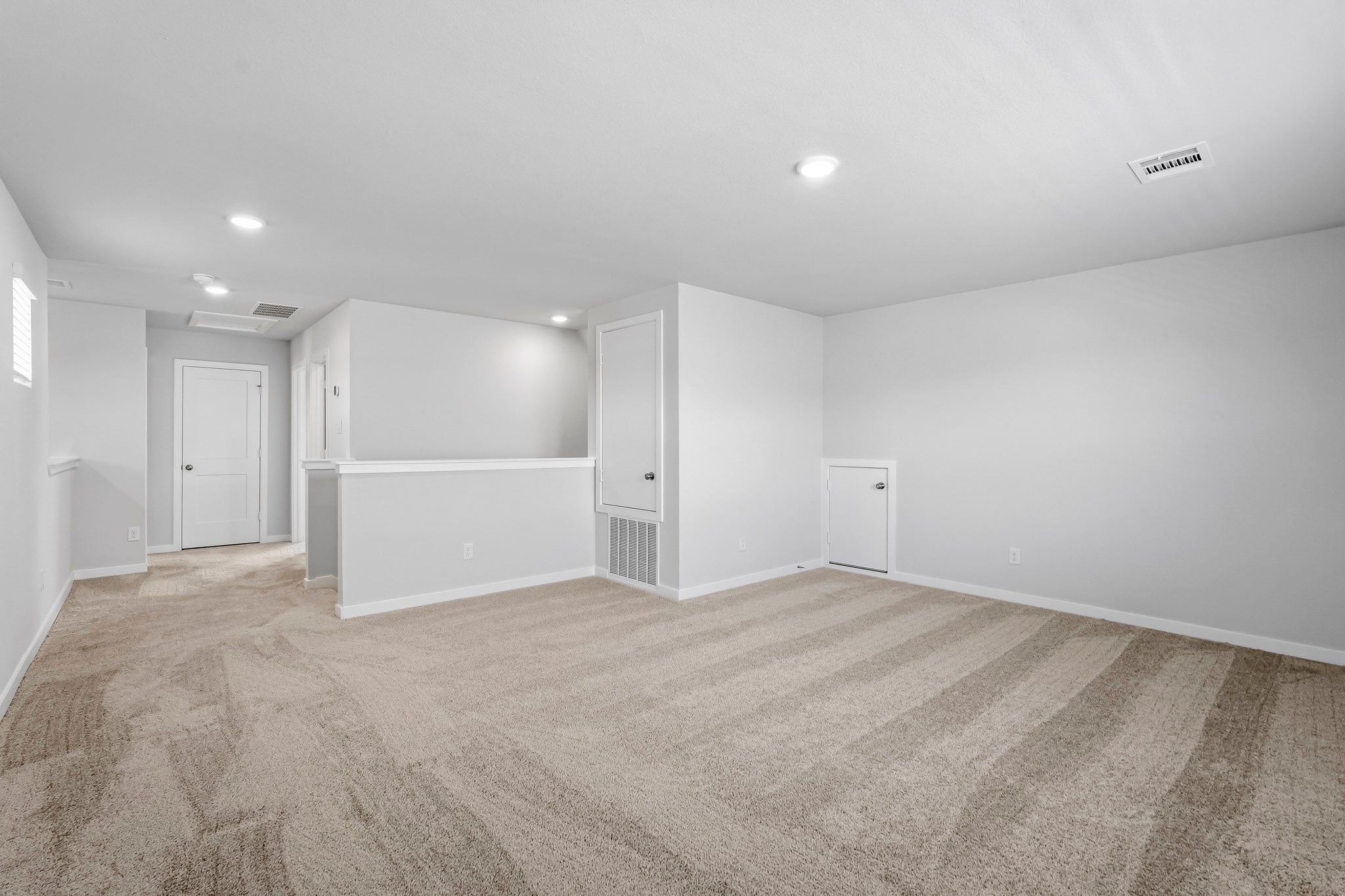 A room with white walls.