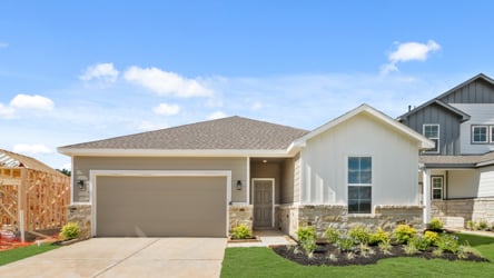 A house with a garage.