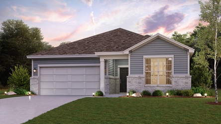 A house with a garage.