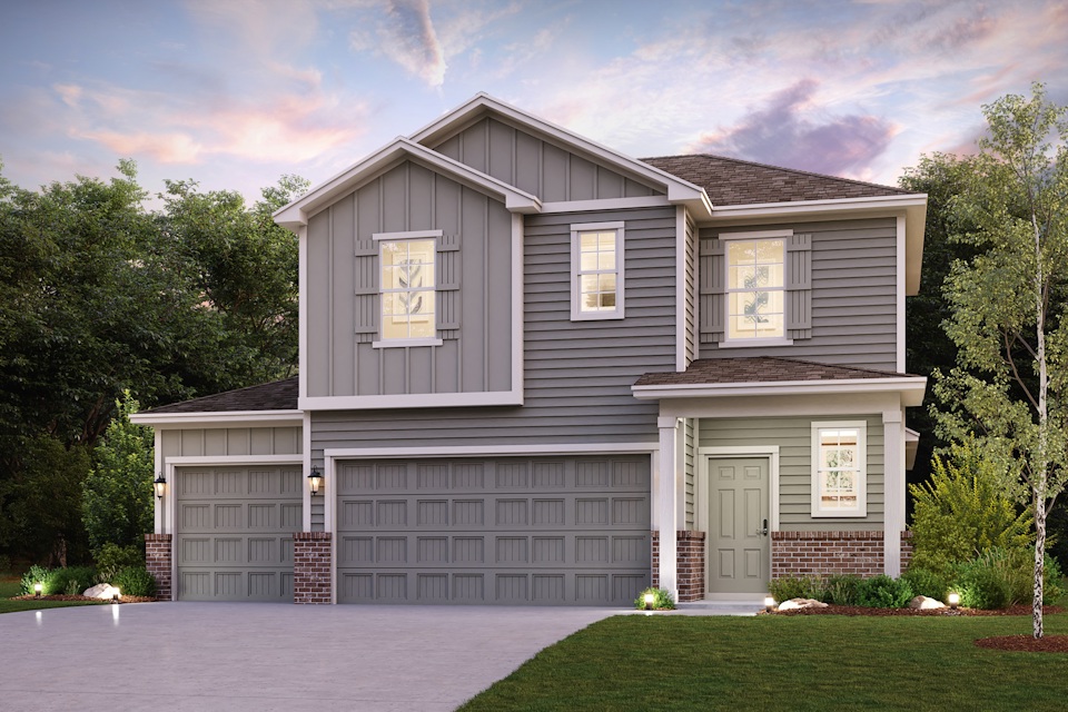 A house with a garage.