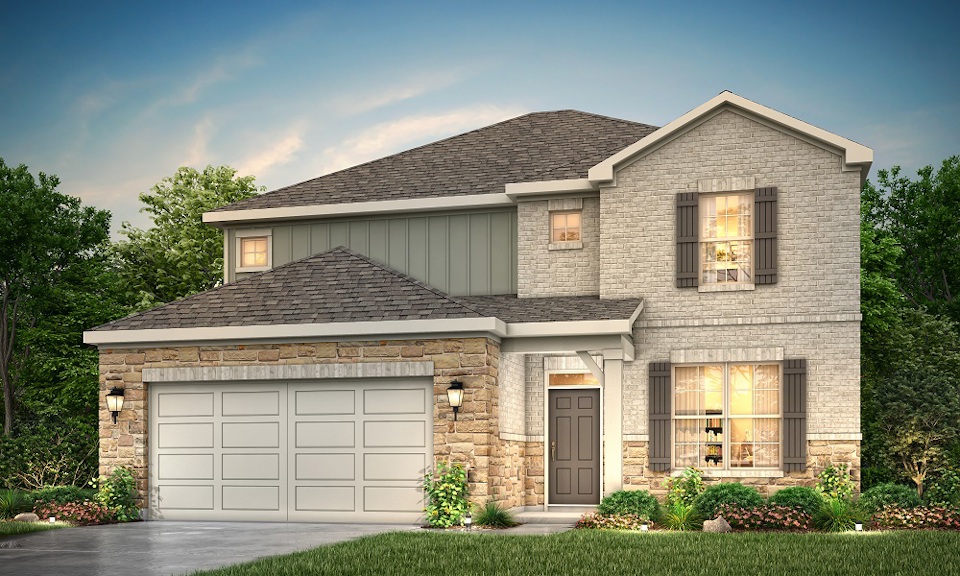 A house with a garage.