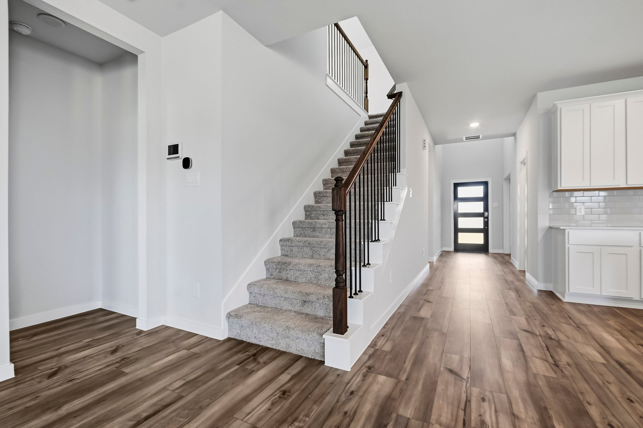 A staircase in a house.